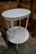 Two white painted occasional tables