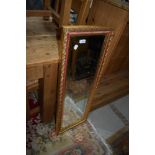 A mid/late C20th gilt effect wall mirror