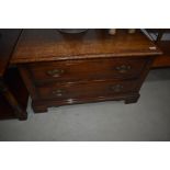 A modern quality reproduction Titchmarsh & Goodwin style TV base unit, having false drawer front,