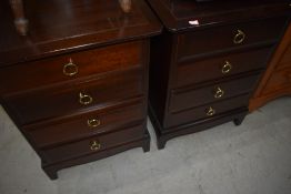 A pair of late 20th century Stag bedside drawers, each 53cm