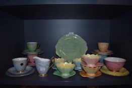 A selection of lustre ceramics including Royal Albert and Winton