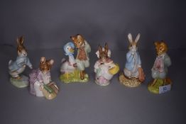 A selection of Beatrix Potter figures by Royal Albert