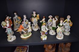 A selection of German or similar modern porcelain figures