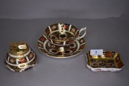 A selection of Royal Crown Derby ceramics including tea cup and saucer