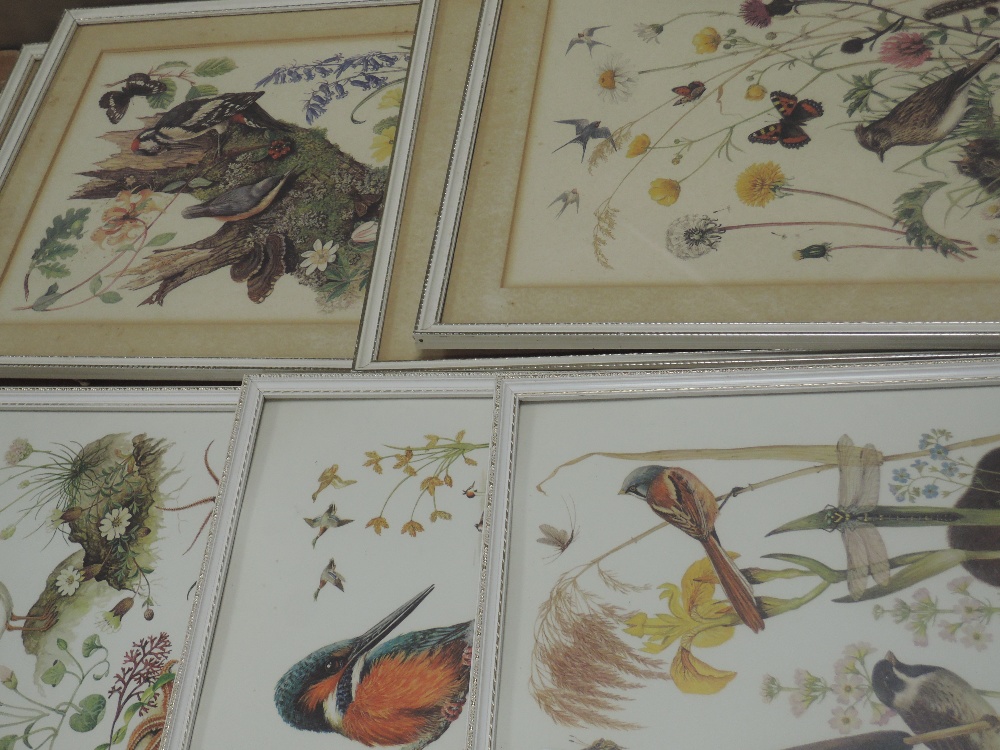 Eight prints, 4 + 4, after Marjorie Blamey, Wedgwood wildlife, dated 1979, 30 x 22cm, plus frame and