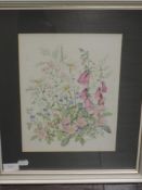 A watercolour, Patience Arnold, still life, signed, 31 x 22cm, plus frame and glazed