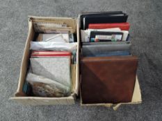 Two boxes of GB, World and Commonwealth Stamps, mint & used, in albums, stock books, on pages and