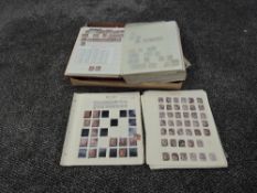 A collection of GB Stamps in album and on sheets Queen Victoria to Queen Elizabeth, mainly used