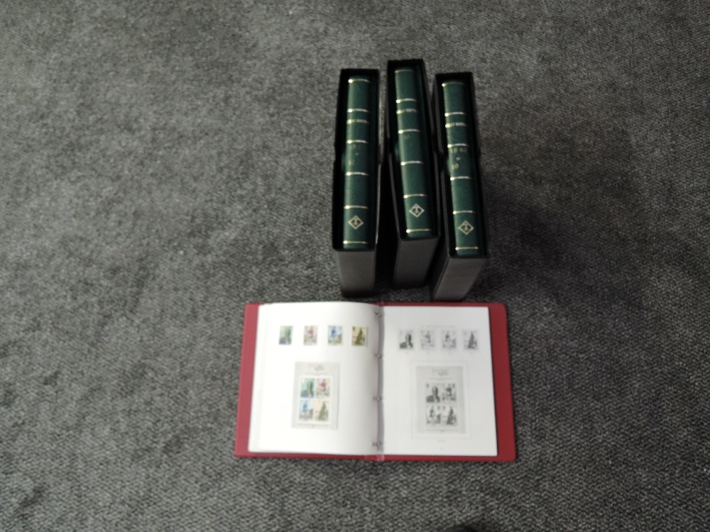 Three Lighthouse GB Stamp Albums containing used GB stamps all with slip cases, 1980-1991, 1952-1979