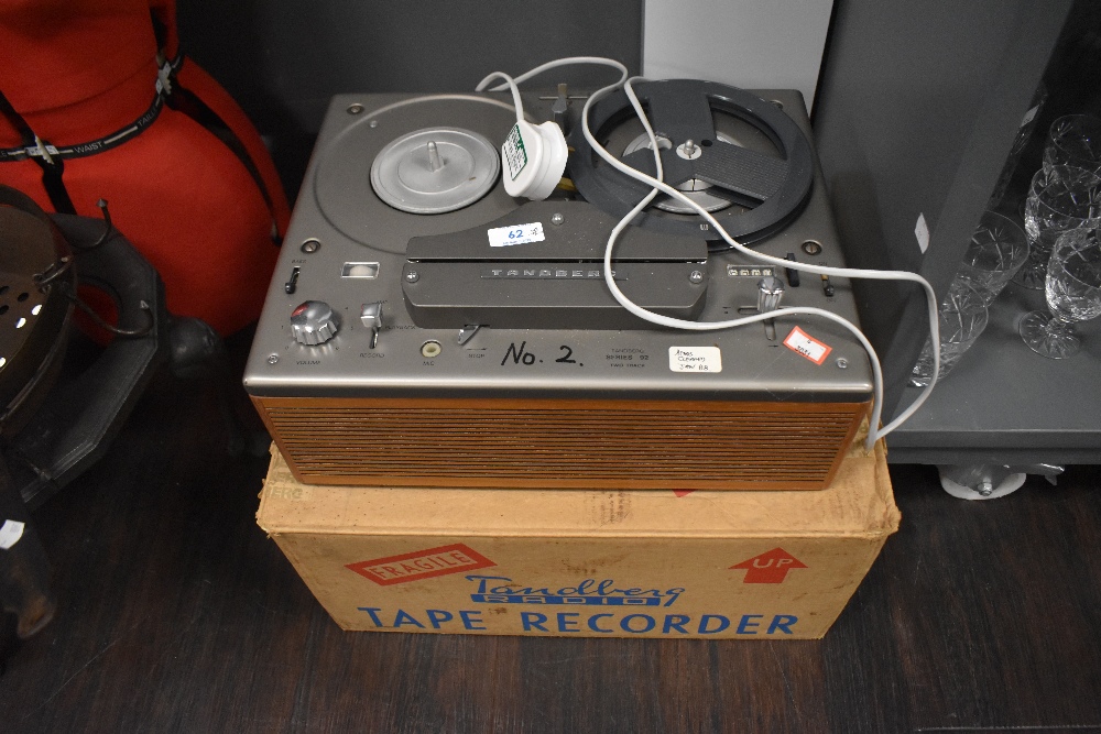 A Tandberg series 92 reel to reel cassette recorder