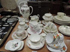 A varied lot of ceramics including Wedgwood,Colclough,Plant Tuscan and more.