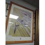 An aviation print for the Last Tornado Delivery to the RAF bearing printed signatures
