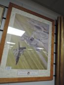 An aviation print for the Last Tornado Delivery to the RAF bearing printed signatures