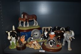 A selection of figures and figurines including Border fine arts