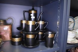 A mid century style coffee service by Portmeirion in the Greek Key design