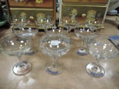 Ten Babycham glasses.