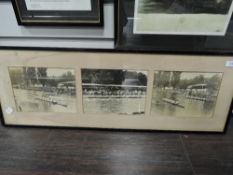 Three framed photographs for boat racing