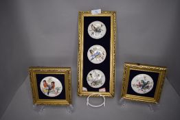 A selection of bird plaques from Staffordshire potteries
