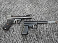 A Webley Mark I .177 Air Pistol and a T J Harrington & Son The Gat Air Pistol