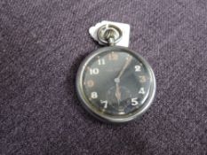 A Jager-Le Coultre Military Pocket Watchhaving numbered dial with second hands, inscribed and