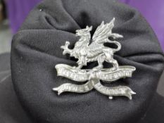 A 11th Battalion Border Regiment Silver Cap Badge (Lonsdale Pals), hallmarks for London maker mark