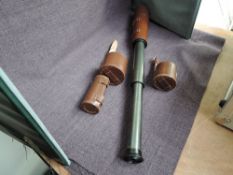 An early 20th century Dollond London Signalling Three Draw Telescope, No 12888 with leather case and