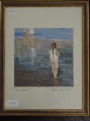 An acrylic painting, Brian Senior, Can I Paddle, signed and dated 2003, 18 x 17cm, plus frame and