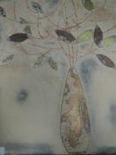 A mixed media picture, Margaret Hughlock, Leaf Studies X, initialled, 50 x 40cm, (bought for £125)