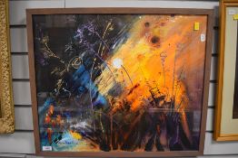 Amanda Jayne Pickles (British contemporary) mixed media abstract artwork, entitled '1812 Overture'