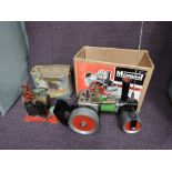 A Mamod Live Steam Roller SR1 in original box along with a Mamod Live Steam Engine MM1, also in
