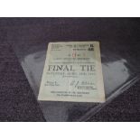A 1933 F A Cup Final Ticket, Saturday April 29th, South Terrace Seats, K46, Row 11 Seat 3