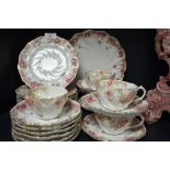 A selection of Ford & Pointon foliate pattern teawares