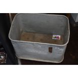 A vintage laundry tub in aluminium for Lansil Lancaster
