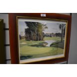 A golfing print after Graeme W Baxter