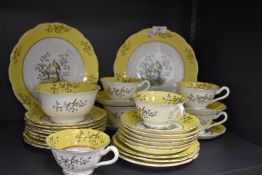 A selection of cups,saucers,plates and sugar basin 'De olde English Grosvenor China Jackson and