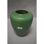 A Pilkingtons royal Lancastrian ovoid vase,circa 1907, having mottled green glaze, impressed