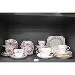 A mixed lot of Royal Vale 8186 and Tuscan china having floral patterns.