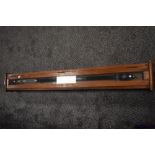 A mid century Griffin and George ltd mahogany cased stick barometer.