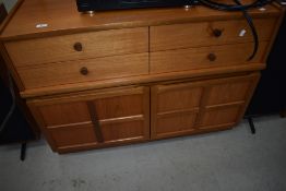 A vintage teal Nathan sideboard, width approx. 102cm