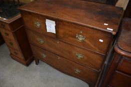 A 19th Century mahogany chest of two over two drawers , dimensions approx. W90 H89 D45cm