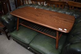 A dark stained Ercol coffee table