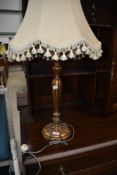 A vintage table lamp