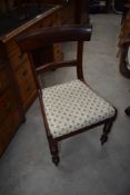 A set of four 19th Century mahogany dining chairs