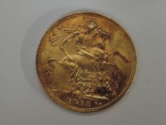 A 1913 George V Gold Sovereign