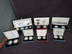 A collection of Elizabeth II United Kingdom Silver Proof Sets in original boxes with certificates,