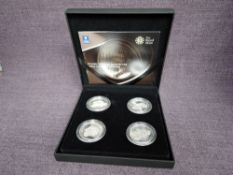 A 2009 Alderney Five Pounds Elizabeth II Classic British Motorcars Four Coin Collection, in original