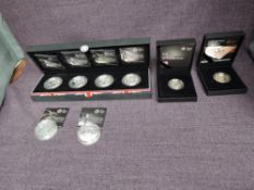 A United Kingdom Elizabeth II Countdown to London 2012 Silver Proof Four Coin Five Pound Set, 2009-