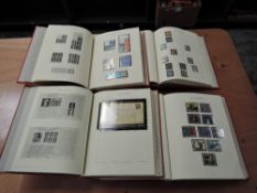 A GB Stamp collection, George V to 1990's in four albums, George V mainly used, George VI onwards