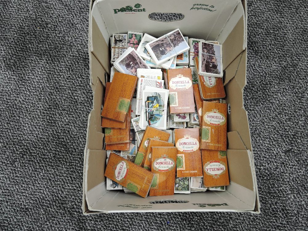 A large box containing Cigarette Cards, many 100's, sets, part sets and odds, mainly Wills, Players,