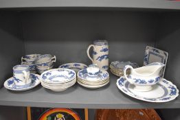 A selection of Booths blue and white 'Dragon Series' dinner and tea wares.